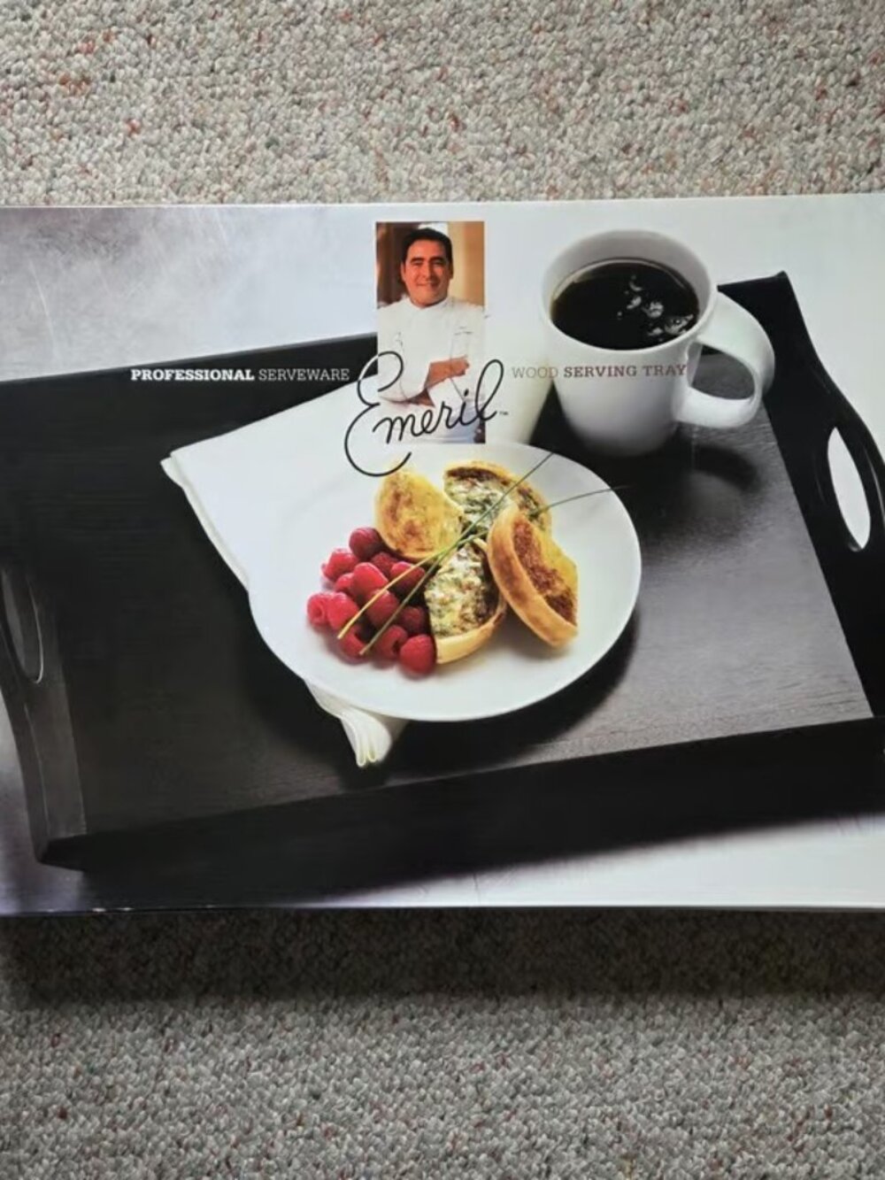 NIB - Emeril Espresso (Wood) by Wedgwood Rectangular Handled Tray